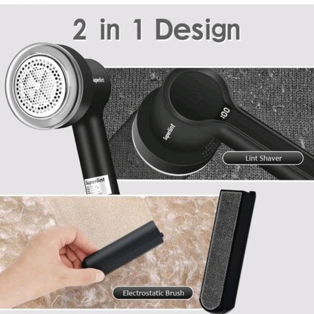 NIB Superlint Electric Fabric Shaver - Rechargeable Lint & Fuzz Remover
